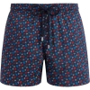 Vilebrequin Moorea Micro Turtle Stretch Swim Trunks In Blue