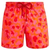 Vilebrequin Moorise Leopard Swim Short In Red
