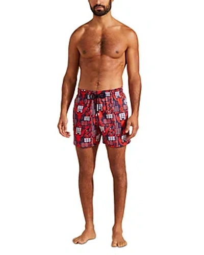 Vilebrequin Moorise Lobsters Print 5 Swim Trunks In Navy