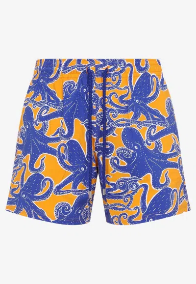 Vilebrequin Moorise Octopus Print Swim Shorts In Multicolor