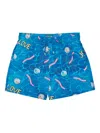 Vilebrequin Moorise-printed Swim Shorts In Blue