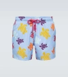 Vilebrequin Turtle Print Swim Shorts In Blue