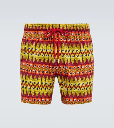 Vilebrequin Bedruckte Badehose Moorise In Red