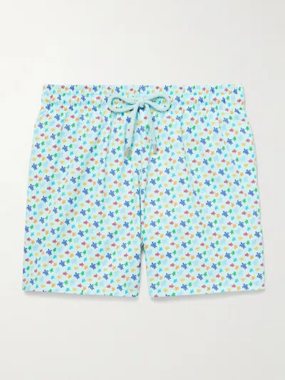 Vilebrequin Moorise Straight-leg Mid-length Printed Swim Shorts In Blue