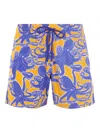 Vilebrequin Moorise Octopus Print Swim Shorts In Blue