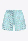 Vilebrequin Micro Ronde Des Tortues Rainbow Stretch Short Swim Shorts In Multicolor
