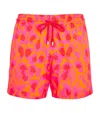 Vilebrequin New Leopard Stretch Swim Trunks In Orange