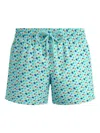 Vilebrequin Multicolor Turtle Pattern Swim Shorts In Blue