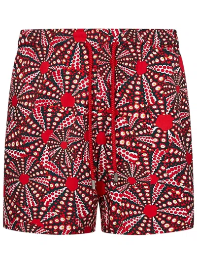 Vilebrequin Oursinades-print Swim Shorts In Red