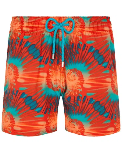 Vilebrequin Nauti Tie Dye Swim Short In Red