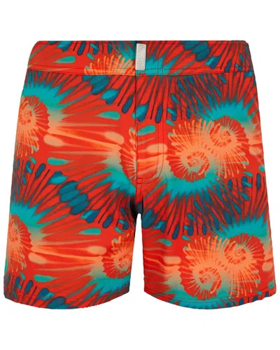 Vilebrequin Nauti Tie Dye Swim Short In Orange