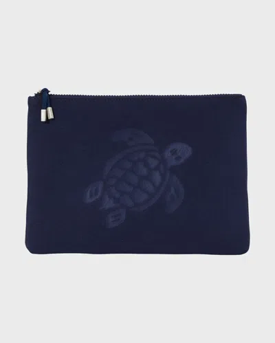 Vilebrequin Neoprene Pouch Turtle In Blau