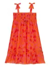 Vilebrequin New Leopard Organic-cotton Dress In Orange