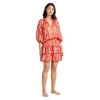 Vilebrequin Abstract Leopard Printed Silk Mini Dress In Abricot