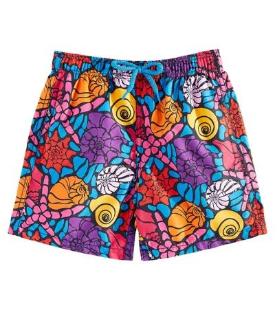 Vilebrequin Kids' Noumea Printed Swim Trunks In Multicoloured