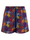 Vilebrequin Moorea Noumea Sea Shells Print 5 Swim Trunks In Marine Blue