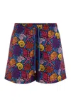Vilebrequin Moorea Noumea Sea Shells Print 5 Swim Trunks In Marine Blue