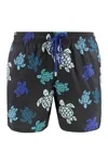 Vilebrequin Multicolor Tortues Ultra-light And Packable Swim Shorts In Black