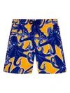 Vilebrequin Octopus-print Swim Shorts In Orange