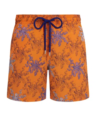 Vilebrequin Octopus Print Swim Shorts In Orange
