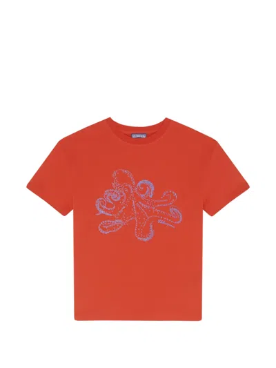 Vilebrequin Kids' Octopus T-shirt In Brown