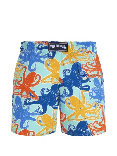 Vilebrequin Octopussy Octopus-print Swim Shorts In Blue