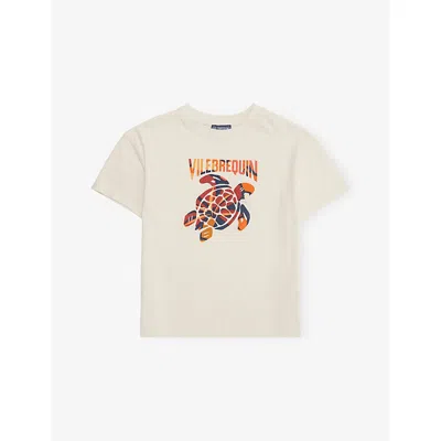 Vilebrequin Kids' Off-white Turtle Graphic-print Short-sleeve T-shirt 4-14