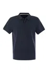Vilebrequin Mens Bleu Marine Palatin Logo-embroidered Cotton Polo Shirt