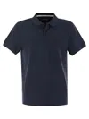 Vilebrequin Mens Bleu Marine Palatin Logo-embroidered Cotton Polo Shirt
