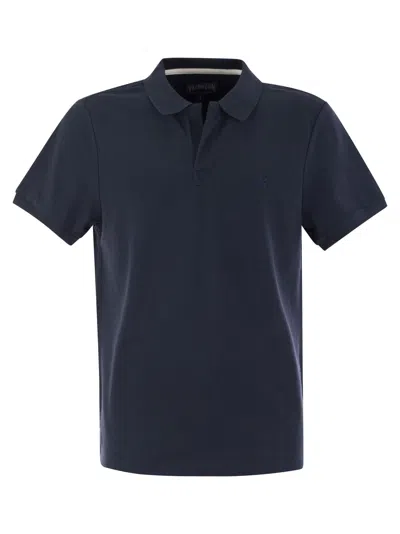 Vilebrequin Organic Cotton Pique Polo Shirt In Marine Blue