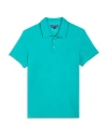 Vilebrequin Organic Cotton Terry Logo Embroidered Regular Fit Polo Shirt In Candy Green