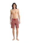 Vilebrequin Oursinades Stretch Board Shorts In Coquelicot