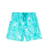 Vilebrequin Oursins Printed Swim Trunks In Blue