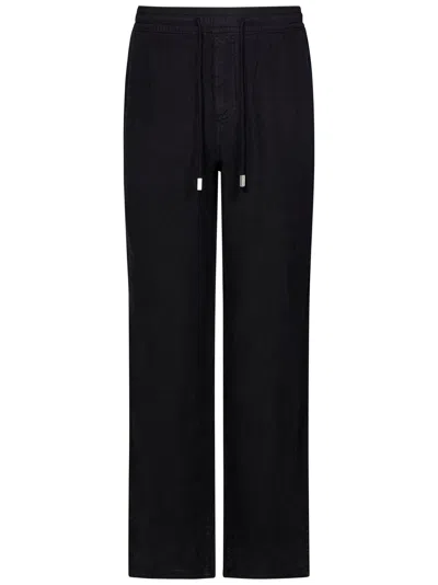 Vilebrequin Pacha Drawstring Linen Pants In Black