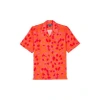 Vilebrequin Bowling Linen New Leopard Shirt In Pink