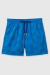 VILEBREQUIN VILEBREQUIN PALACE BLUE FLOCKED TURTLE SWIM SHORTS