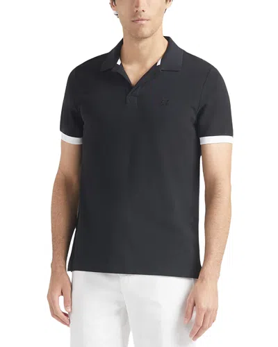 Vilebrequin Palan Classic Fit Cotton Pique Polo Shirt In Black