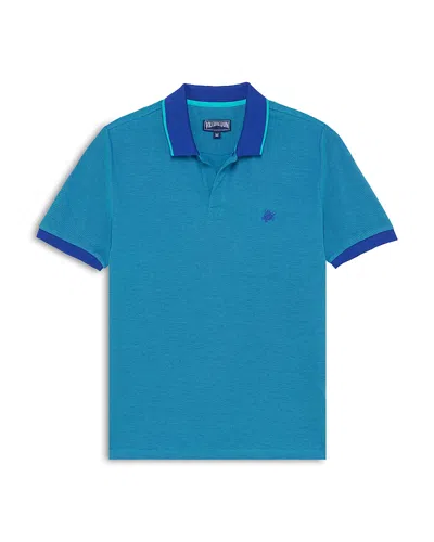 Vilebrequin Palan Classic Fit Cotton Pique Polo Shirt In Blue