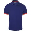 Vilebrequin Palatin Polo Shirt Solid Navy Blue/red In Blue