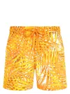 Vilebrequin Moorise Printed 4.5 Swim Shorts In Orange