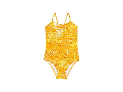 Vilebrequin Palm Leaves Gazette (toddler/little Kid/big Kid) Girl's Swimsuits One Piece Mangue : 8 Years, Elasta In Yellow
