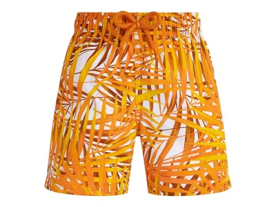 Vilebrequin Palm Leaves Jirise (toddler/little Kid/big Kid) Boy's Swimwear Sets Mangue : 4t Toddler, Elastane In Orange