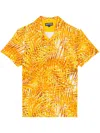 Vilebrequin Palm Leaves-print Polo Shirt In Orange