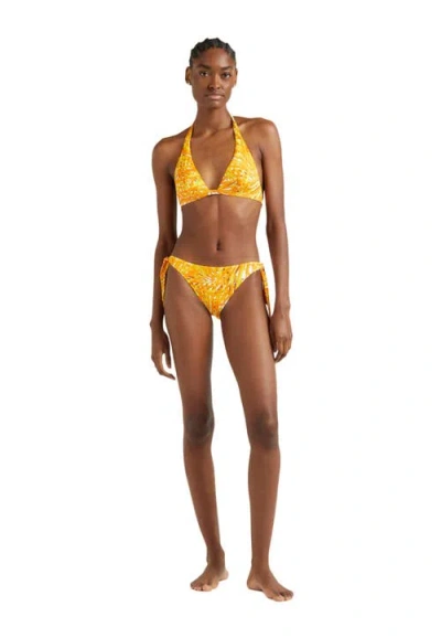 Vilebrequin Palm Leaves Side Tie Jersey Bikini Bottom In Mangue