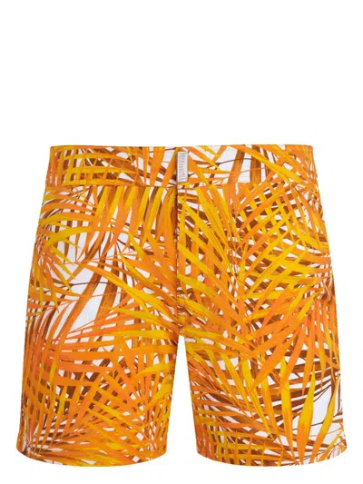 Vilebrequin Palm Leaves Swim Shorts In Orange