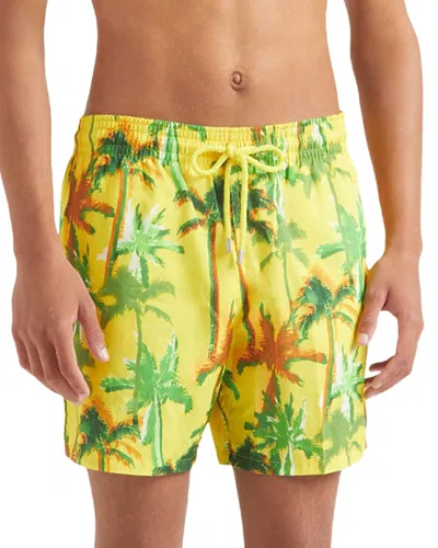 Vilebrequin Mahina Straight-leg Mid-length Recycled Swim Shorts In Yellow