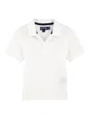Vilebrequin Teen Boys White Organic Cotton Polo Shirt In White