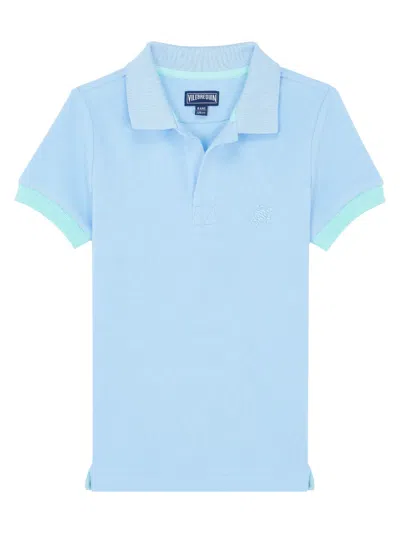 Vilebrequin Kids' Pantin Organic-cotton Polo Shirt In Blue