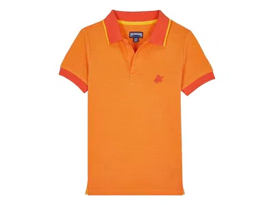 Vilebrequin Pantin Pique Polo (toddler/little Kids/big Kids) Boy's Clothing Mais : 8 Years, Pique/cotton In Orange