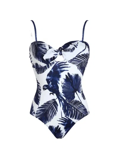 Vilebrequin Papagaio Knot-detail Swimsuit In Blue